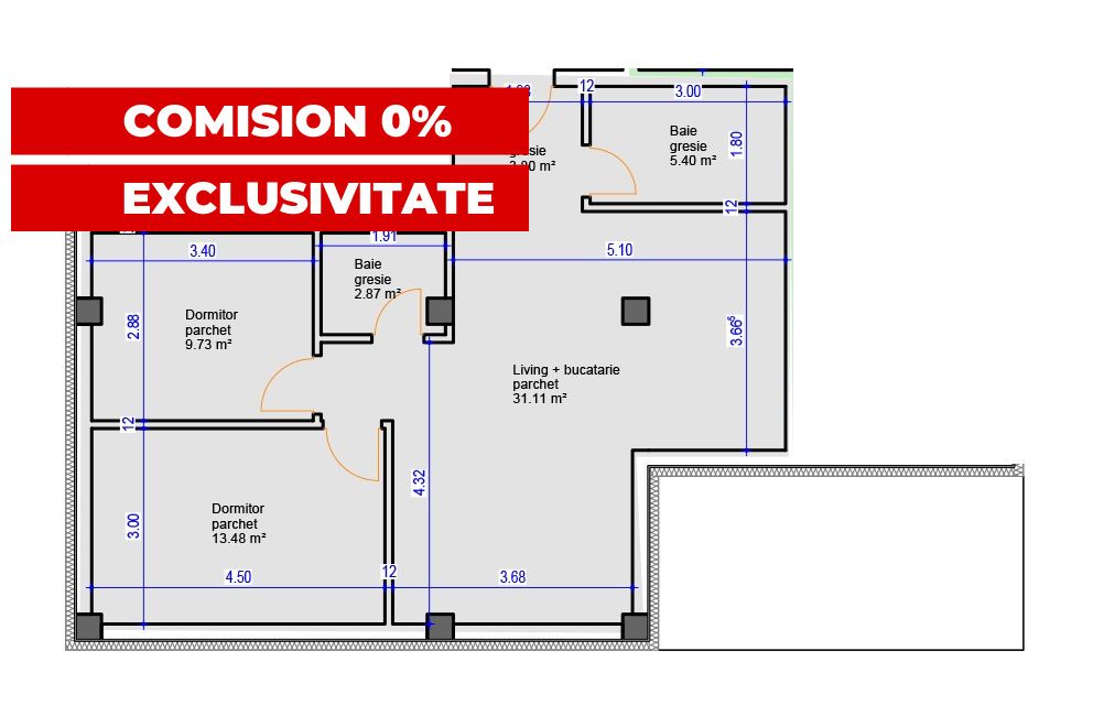 Apartament pe str. Sub Cetate, TVA si finisaje incluse in pret – fotografia 11 din 12