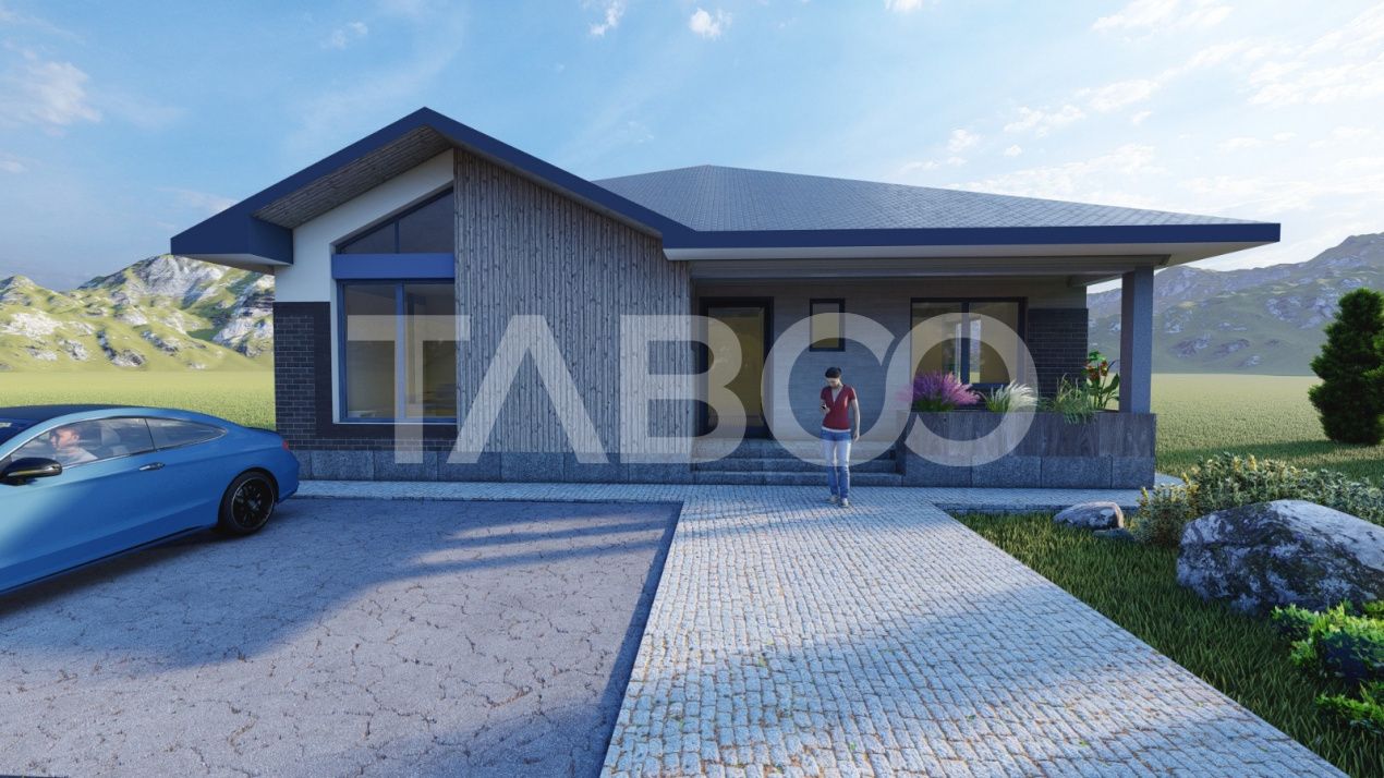 Casa pe un singur nivel cu 3 camere Sura Mica Sibiu 561 mp teren – fotografia 7 din 8