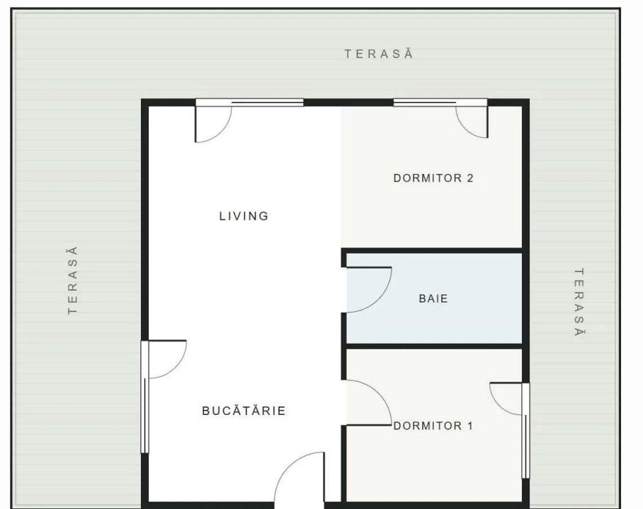 Apartament 3 camere 70mp cu terasă 50 mp , parcare inclusă – fotografia 7 din 7