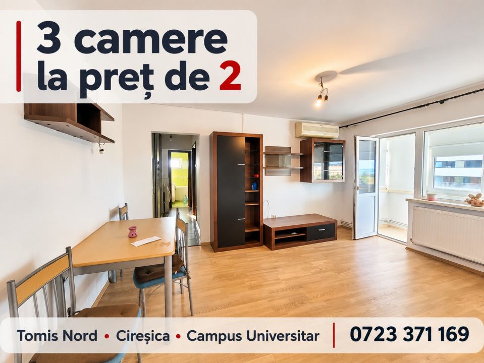 Un apartament cu 3 camere. Mai multe posibilități. – fotografia 1 din 6