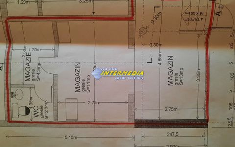 Spatiu comercial 35 mp. de vanzare in Cetate cu vad foarte bun