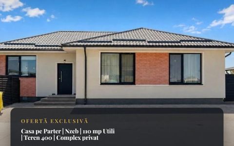 Casa pe Parter | Nzeb | 110 mp Utili | Teren 400 | Complex privat