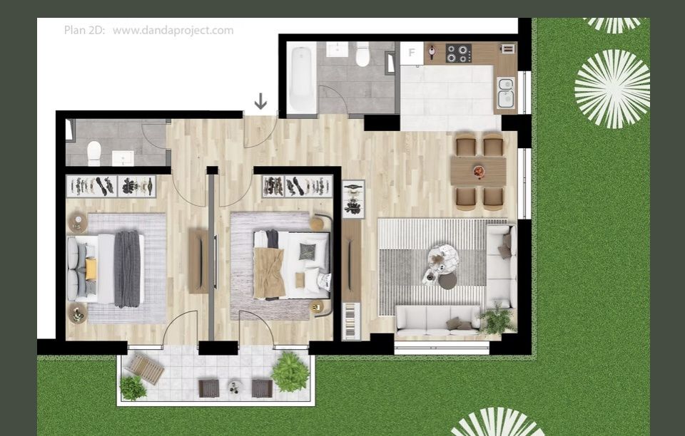 Apartament semifinisat 3 camere   cart Marasti/Intre Lacuri – fotografia 1 din 3
