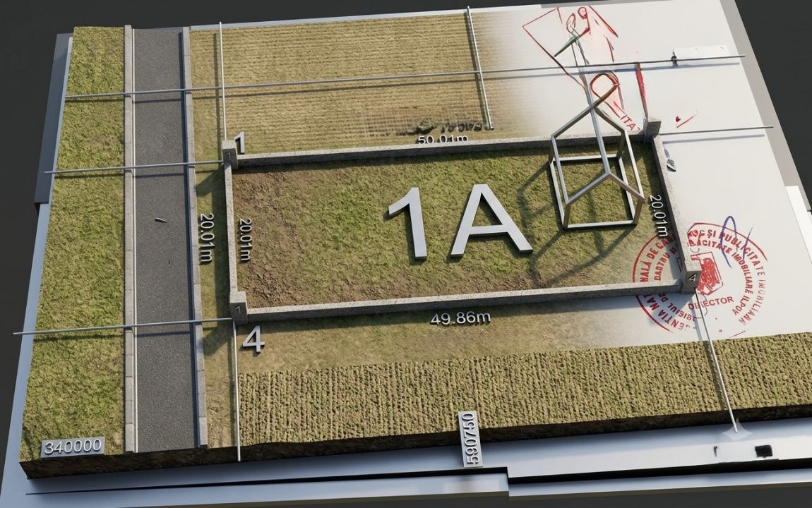 Teren de vânzare Tunari – Tarlaua 33 | 1.000 mp | Deschidere 20 ml | – fotografia 1 din 3