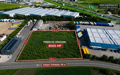 Teren industrial de 8000mp  si front de 90 m de vanzare langa Oradea, Bors
