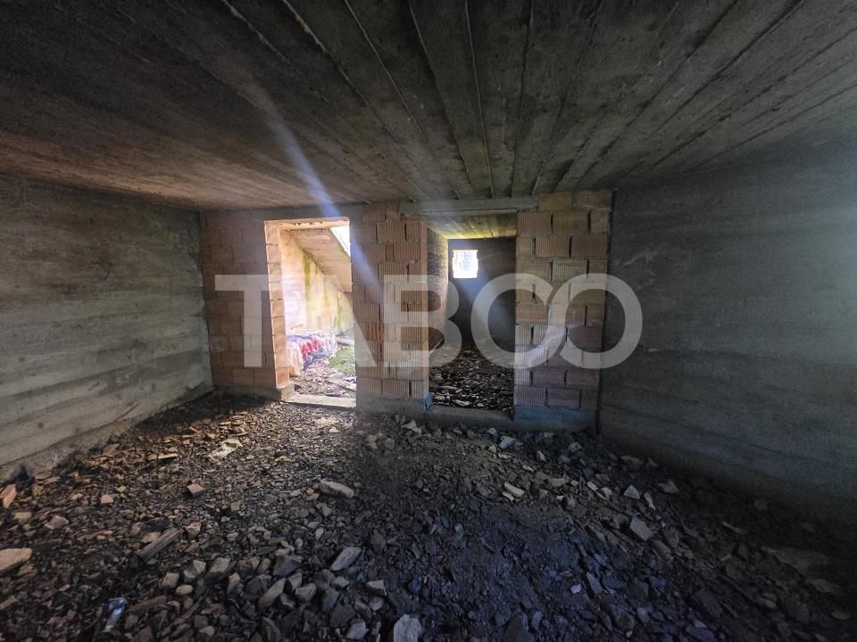 Teren de vanzare intravilan 436mp fundatie si cu proiect casa Rasinari – fotografia 6 din 8