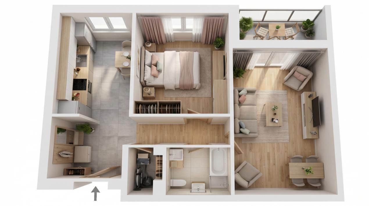Basarabia-Diham | 2 Camere Decomandat | 53mp | partial mobilat si utilat – fotografia 2 din 23