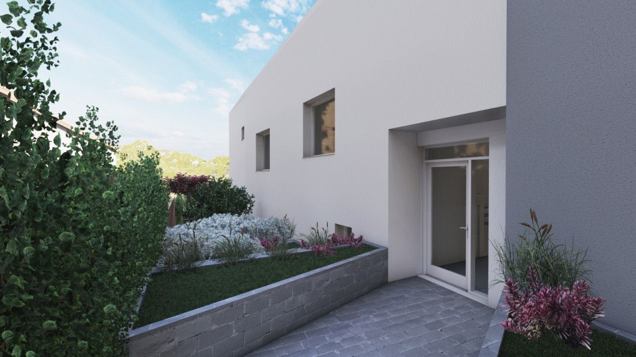 Casă cuplată, 122 mp utili+curte privată 285 mp | Demisol + Parter | Semifinisat – fotografia 6 din 9