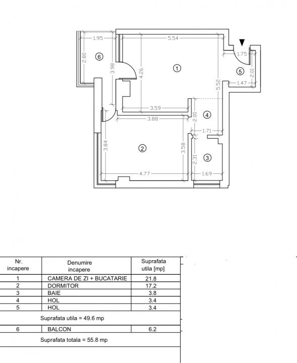 Apartament cu 2 camere finisat la cheie aproape de plaja – fotografia 12 din 12