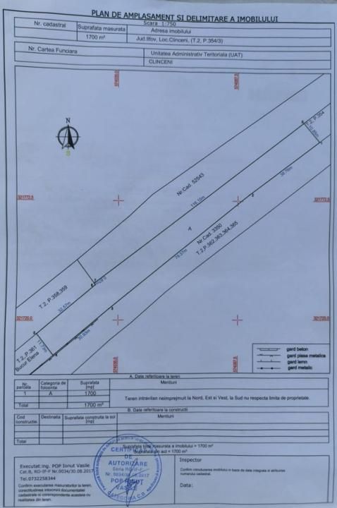 Teren intravilan 2.500 mp cu potențial rezidențial – Clinceni – fotografia 6 din 6