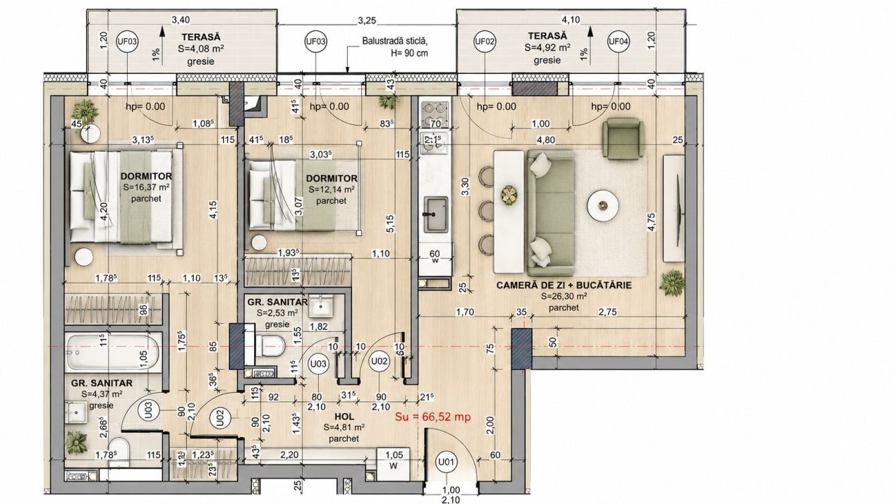 Apartament cu 3 camere in Terra Gardens, Cluj-Napoca – fotografia 6 din 7