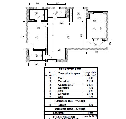 APARTAMENT 3 CAMERE 85MP | 2 LOCURI SUBTERAN | PIPERA | SCOALA AMERICANA – fotografia 19 din 19
