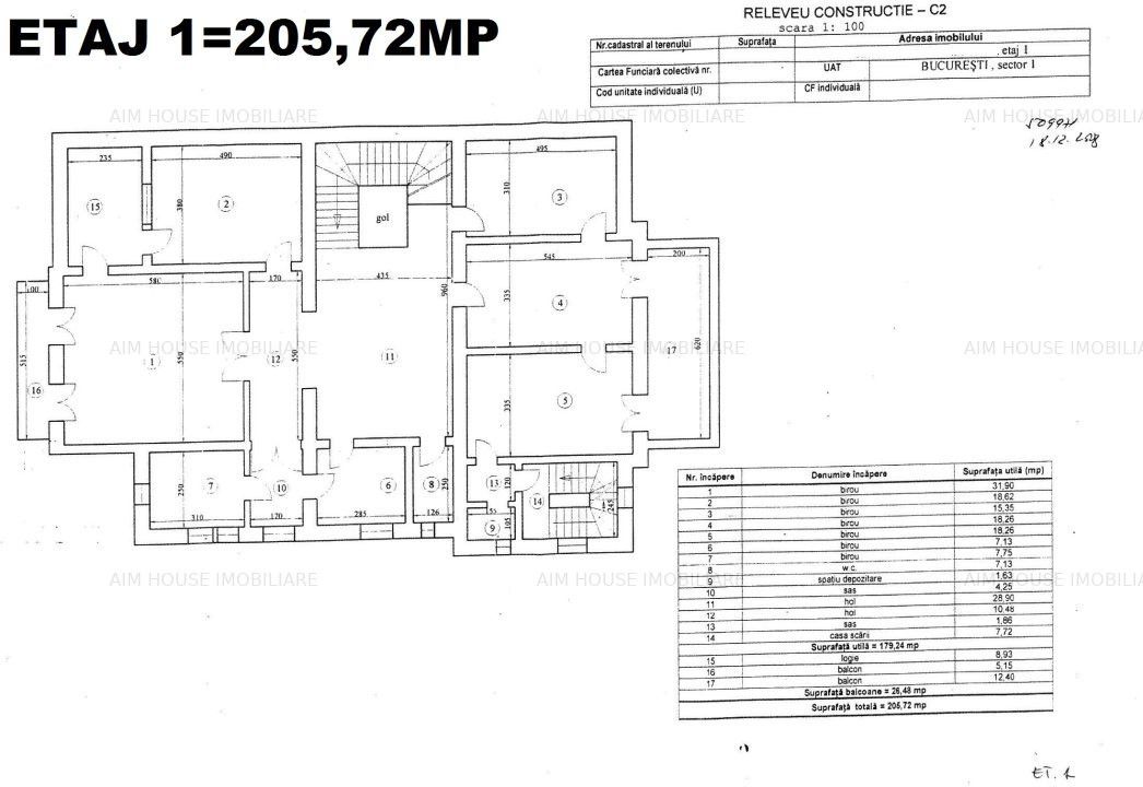 Romana-Amzei Vila 14 camere de vanzare/inchiriat,pretabil investitie – fotografia 10 din 12