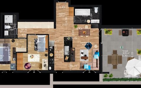 Apartament cartier Turnisor - bloc cu lift