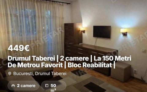 Drumul Taberei | 2 camere | La 150 Metri De Metrou Favorit | Bloc Reabilitat |