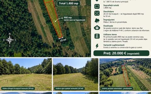 🌿 TEREN DE VÂNZARE ÎN POPLACA – 1.800 MP, RETRAS ÎNTRE PĂDURI! 🌳