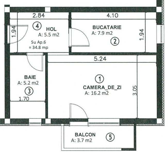 Apartament mobilat, utilat, parcare inclusa-Apahida – fotografia 5 din 5