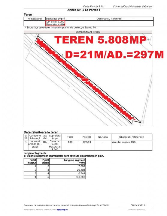 Teren Sabareni-str. Primaverii-pretabil investitie – fotografia 4 din 4