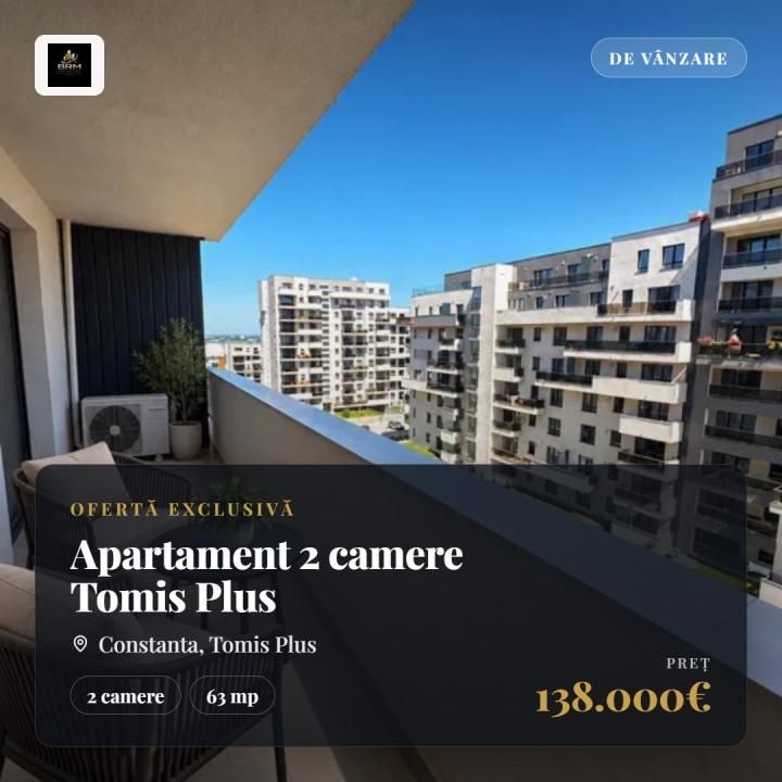 Apartament 2 camere Tomis Plus – fotografia 1 din 9