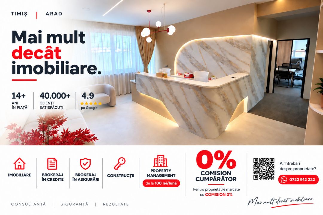 Apartament de vanzare, 2 camere, mobilat si utilat - Mosnita Noua – fotografia 14 din 15
