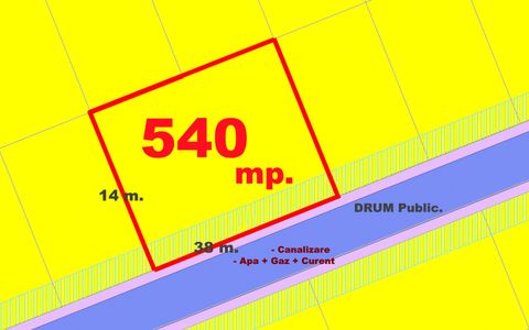 TEREN Intravilan 540 mp si 650 mp. in Alba Dealul Furcilor cu toate Utilitatile