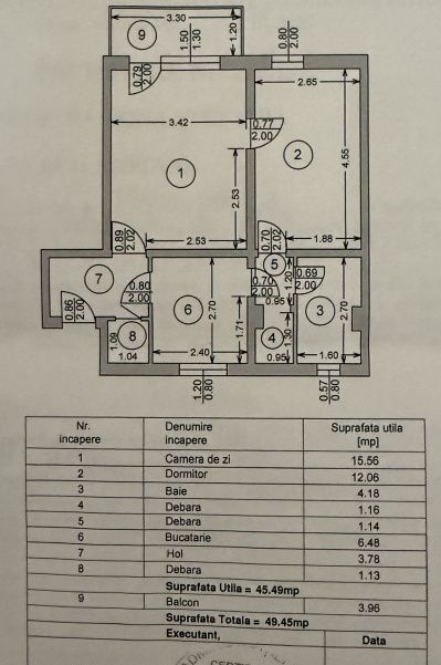 Apartament 2 Camere | Confort 1 | Etaj 1 – fotografia 1 din 7