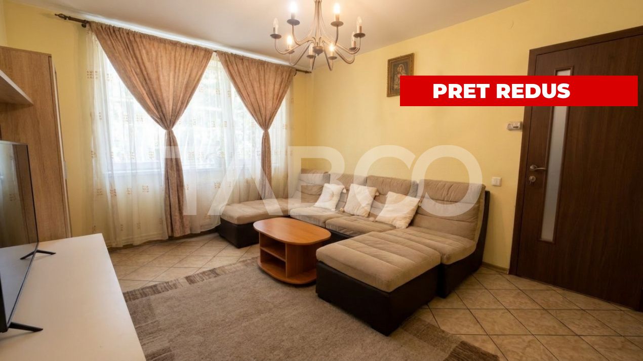 Apartament mobilat utilat 3 camere cu balcon zona Rahovei Sibiu – fotografia 1 din 11