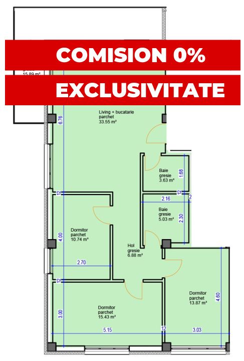 Penthouse pe str. Sub Cetate, TVA si finisaje incluse in pret – fotografia 11 din 12