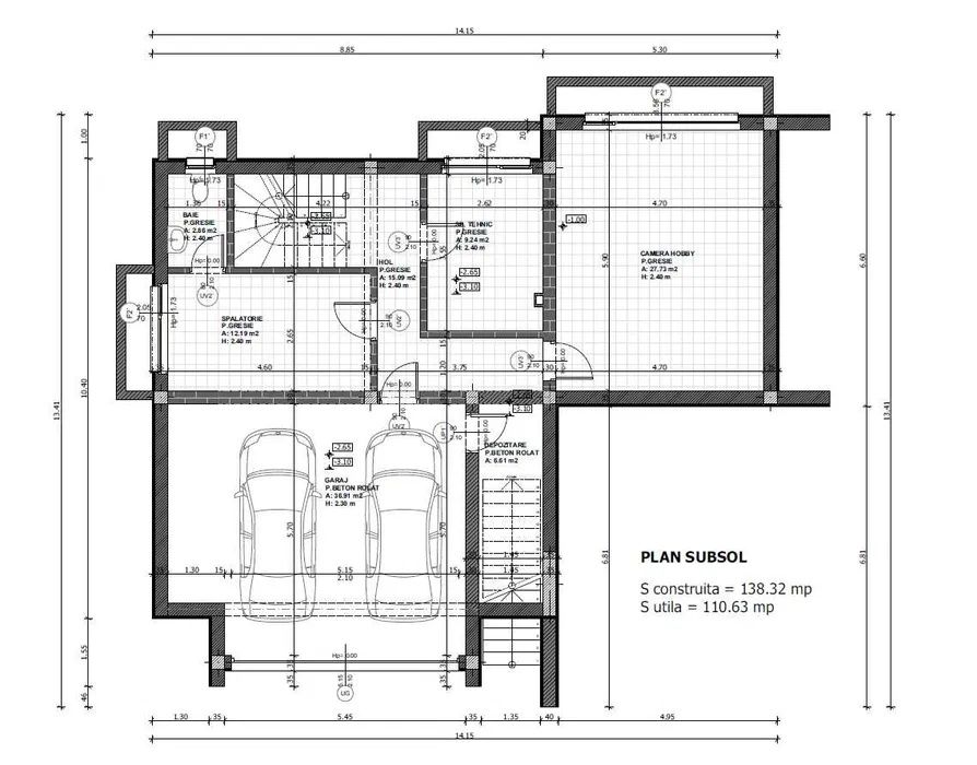 Teren de vânzare Feleacu, Cluj, 861 mp, Proiect aprobat, View panoramic – fotografia 3 din 5