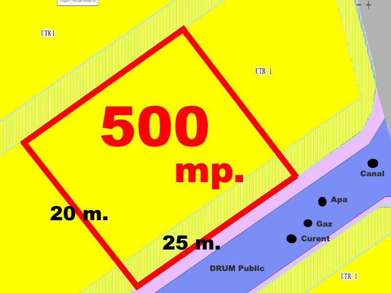 Teren Intravilan 500 mp Alba Micesti 25 x 20 Apa Gaz Curent Canalizare langa – fotografia 6 din 8