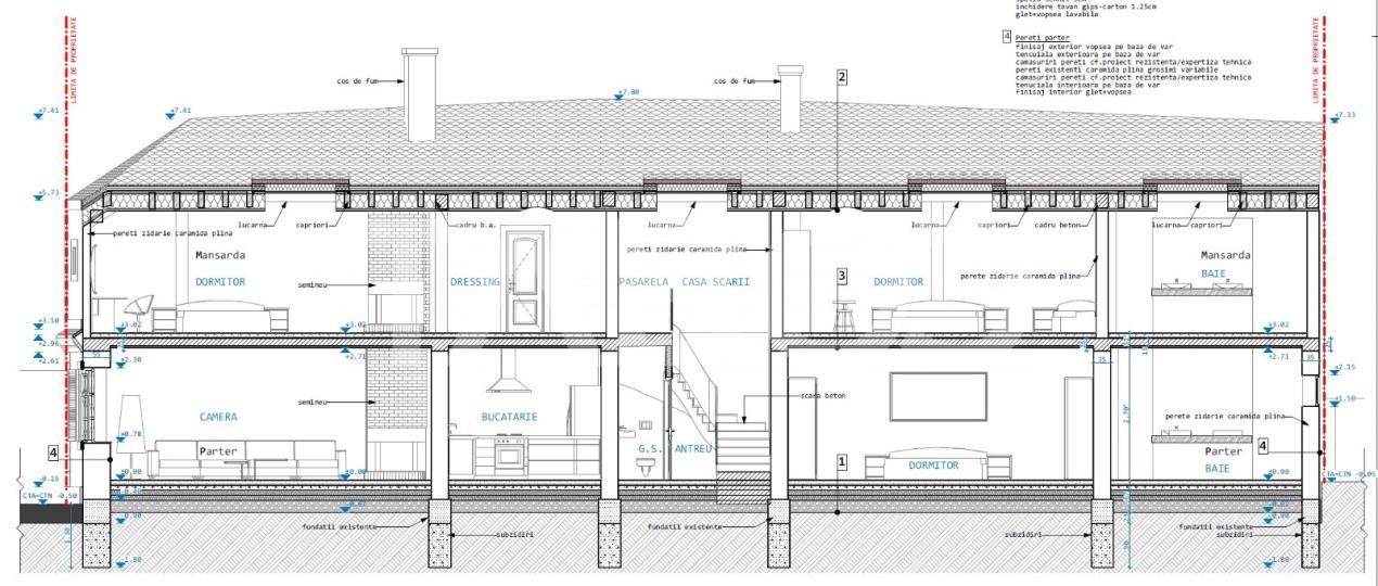 Proiect autorizat de reabilitare casa individuala in centrul Sibiului – fotografia 8 din 9