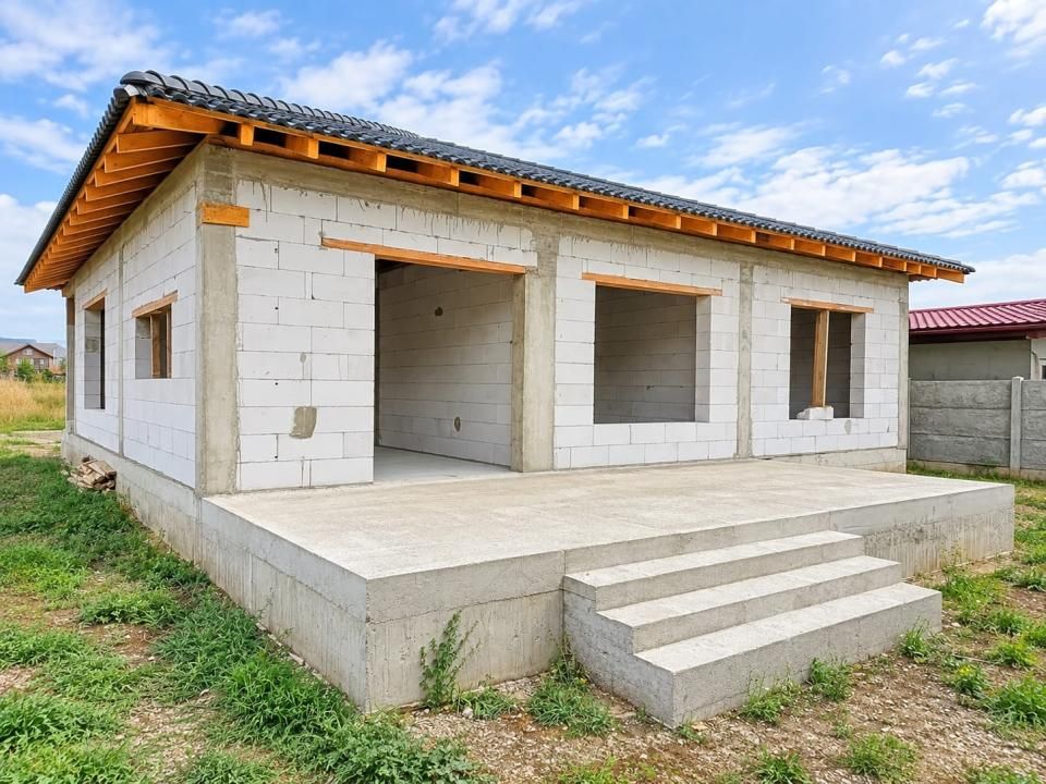Casa individuala cu 4 camere,nefinisata, 356 mp teren, Orizont – fotografia 3 din 5