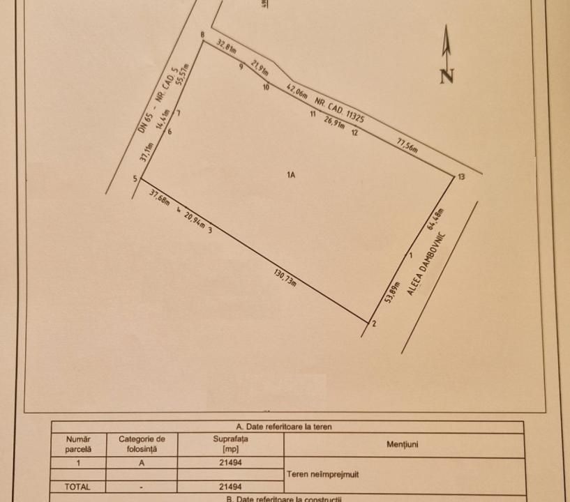 Teren intravilan 11.600 mp | Front 115 ml | Zona Europa – Albota lângă Mercedes – fotografia 6 din 6