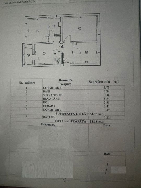Apartament 3 Camere de vanzare zona |  Eden - Inel I | Etaj 1 | Centrală Proprie – fotografia 13 din 13