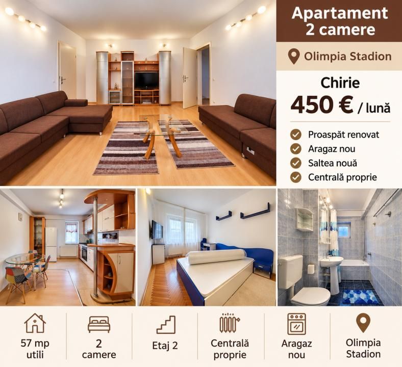Apartament 2 camere Olimpia Stadion – fotografia 6 din 6