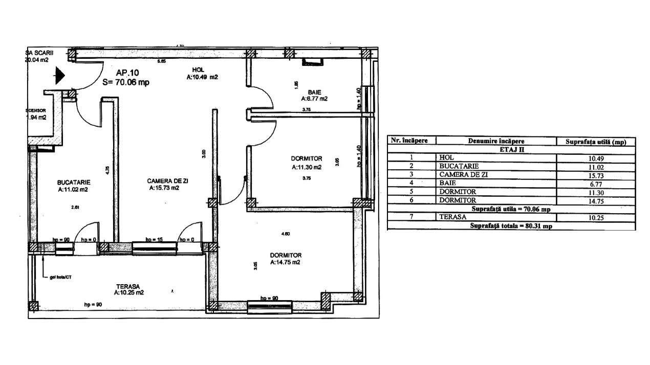 Apartament | 70 MpU | 3 camere | etaj 2 | parcare | Kogalniceanu – fotografia 20 din 20