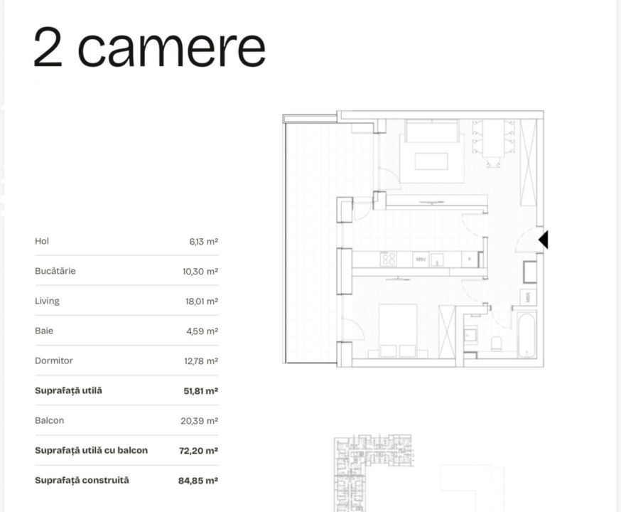 2 Camere 72 mp totali PRIMA Astera - nZEB Bd GHencea – fotografia 1 din 1