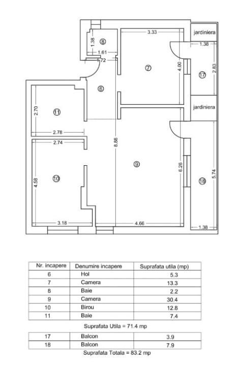 Apartament cu 3 camere si loc de parcare de vanzare in Tomis Plus, comision 0% – fotografia 16 din 16