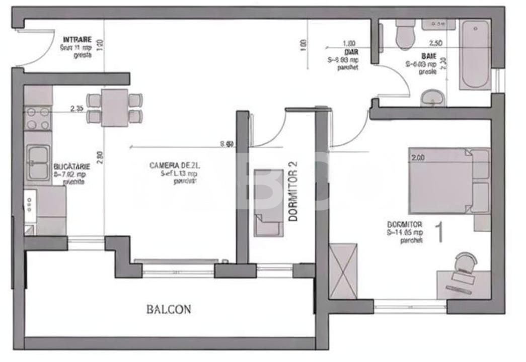 Apartament 3 camere de vanzare decomandat 54 mp zona Selimbar Sibiu – fotografia 8 din 12