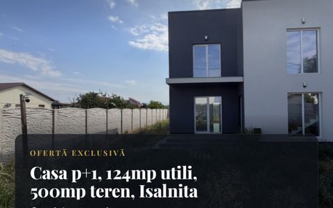Casa p+1, 124mp utili, 500mp teren, Isalnita