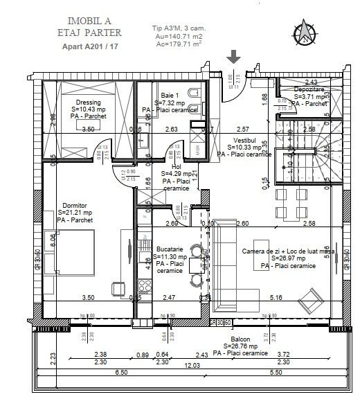 3 camere duplex lux Pipera | 140 m² | terasă mare | volum impresionant – fotografia 10 din 11