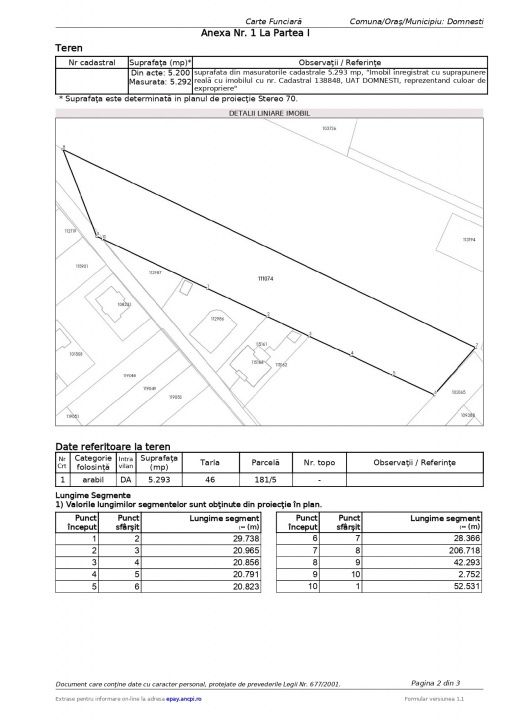 Teren intravilan 5.293 mp-deschidere 42m–Domnești Ilfov, utilități la limita – fotografia 4 din 4
