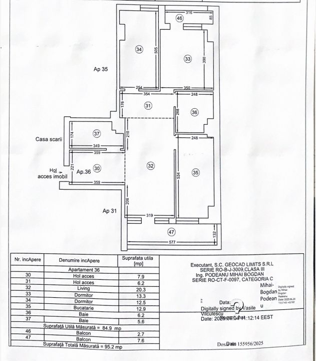 Apartament spațios cu 3 camere | 95,2 MP | Etaj 5 | Vedere panoramica – fotografia 7 din 10