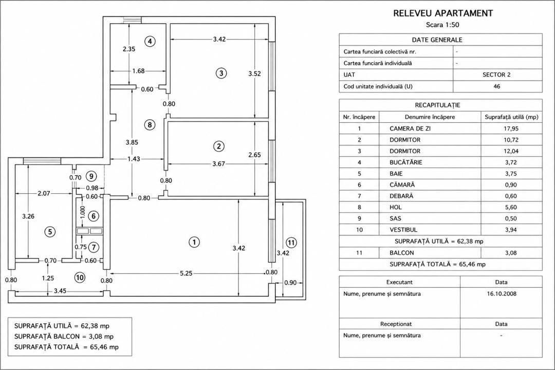 Ap 3 Camere | Soseaua Pantelimon | 65,5 mp  | Balcon | – fotografia 11 din 11