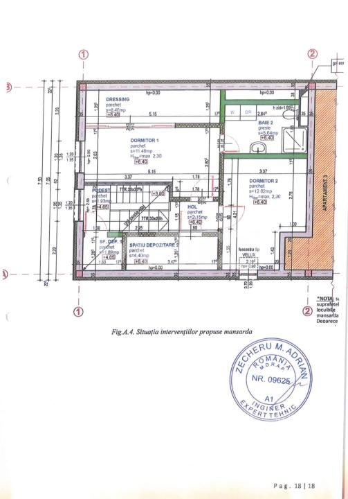 Apartament cu 3 camere pe 2 nivele zona Centrala langa Piata Abator – fotografia 20 din 20