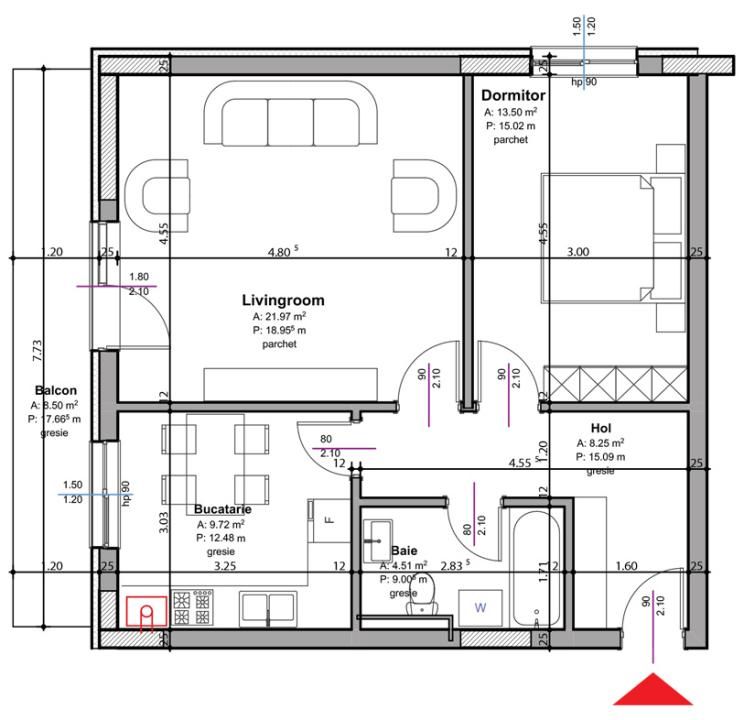 TVA inclus | Apartament 2 camere Pitesti | Zona Stadion – fotografia 13 din 15
