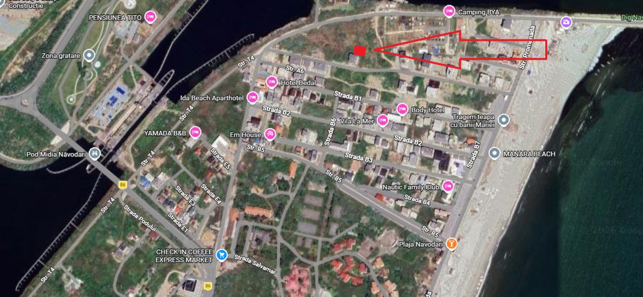 Teren de vanzare in Mamaia Nord la 400m de plaja - Deschidere de 28,4ML – fotografia 3 din 4