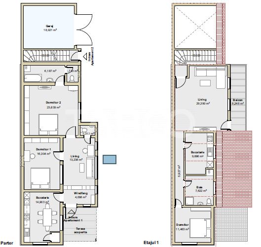 Casa cu acces auto cu 2 apartamente separate garaj  Piata Cluj Sibiu – fotografia 6 din 19