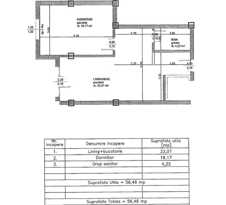 Apartament 2 camere la cheie, 56,46 mp utili, OMV Calea Turzii – fotografia 9 din 9
