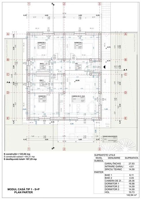 Case individuale nZEB, 142,94 mp utili, teren 514–535 mp | Chinteni – fotografia 6 din 7